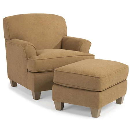 Casual Chair and Ottoman Set